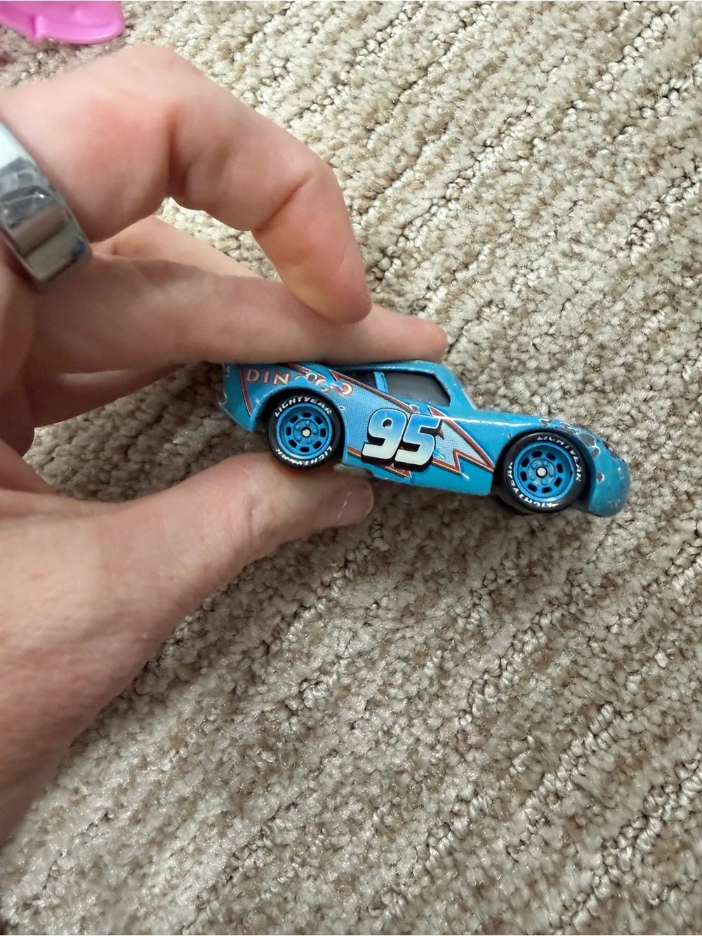 Disney Blue Dinoco Lightning-Inspired Toy Race Car